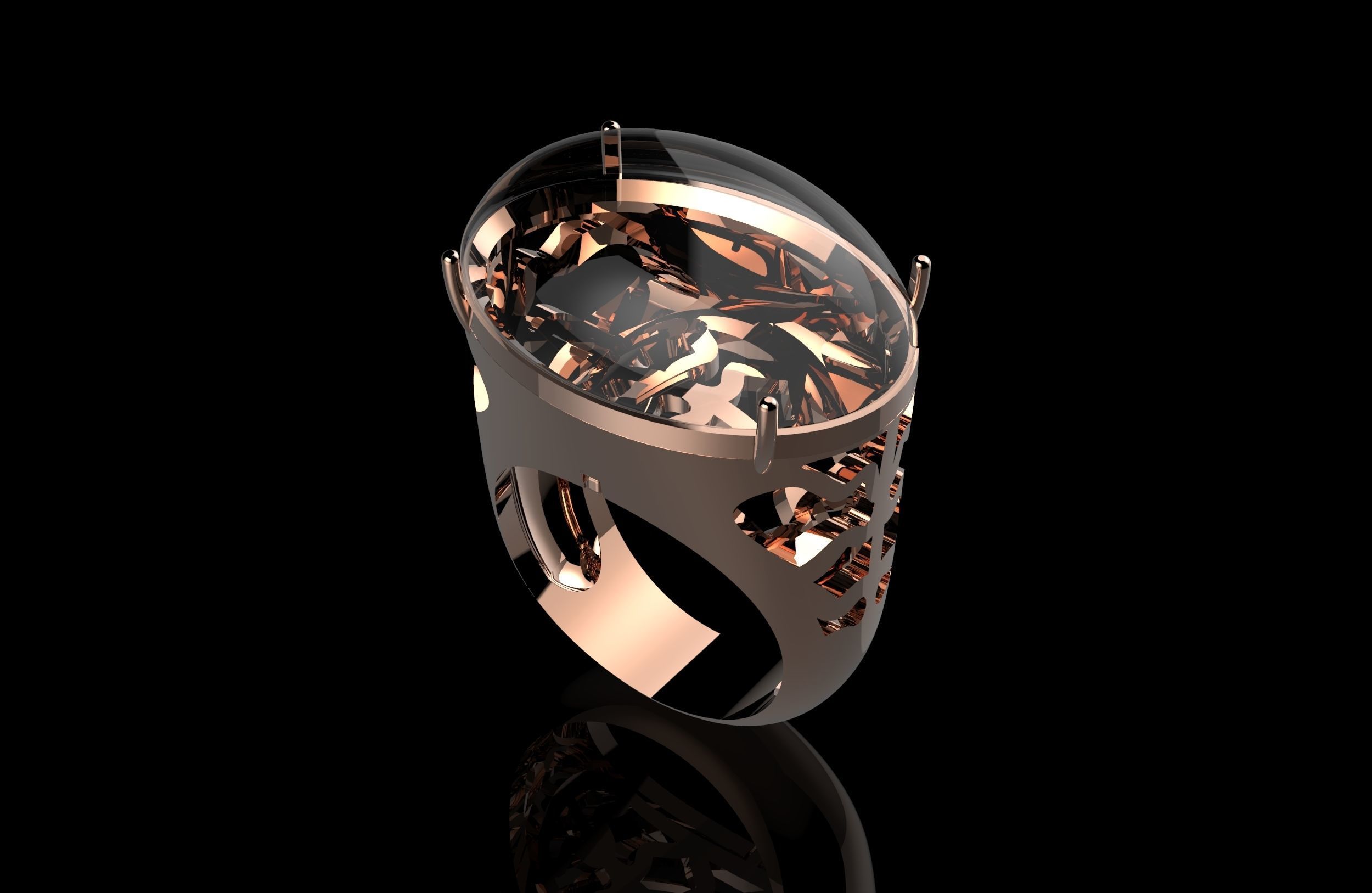 Fashion Ring 3D Print Model 3D print model_5