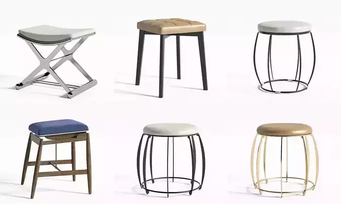 stool MAX chairs Tables Modern 3D model