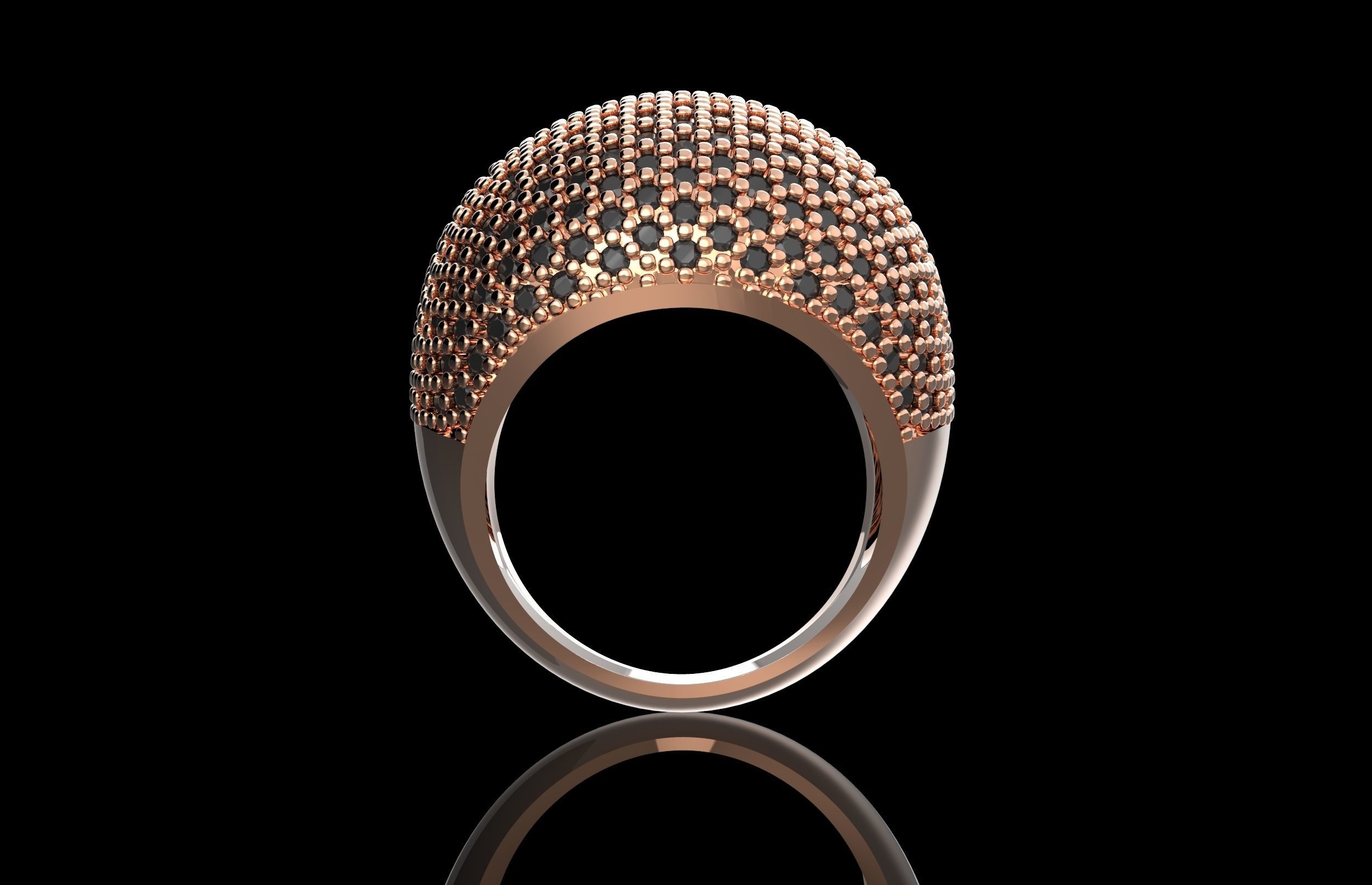  Fashion Ring With Brilliants 3D Print Model 3D print model_2