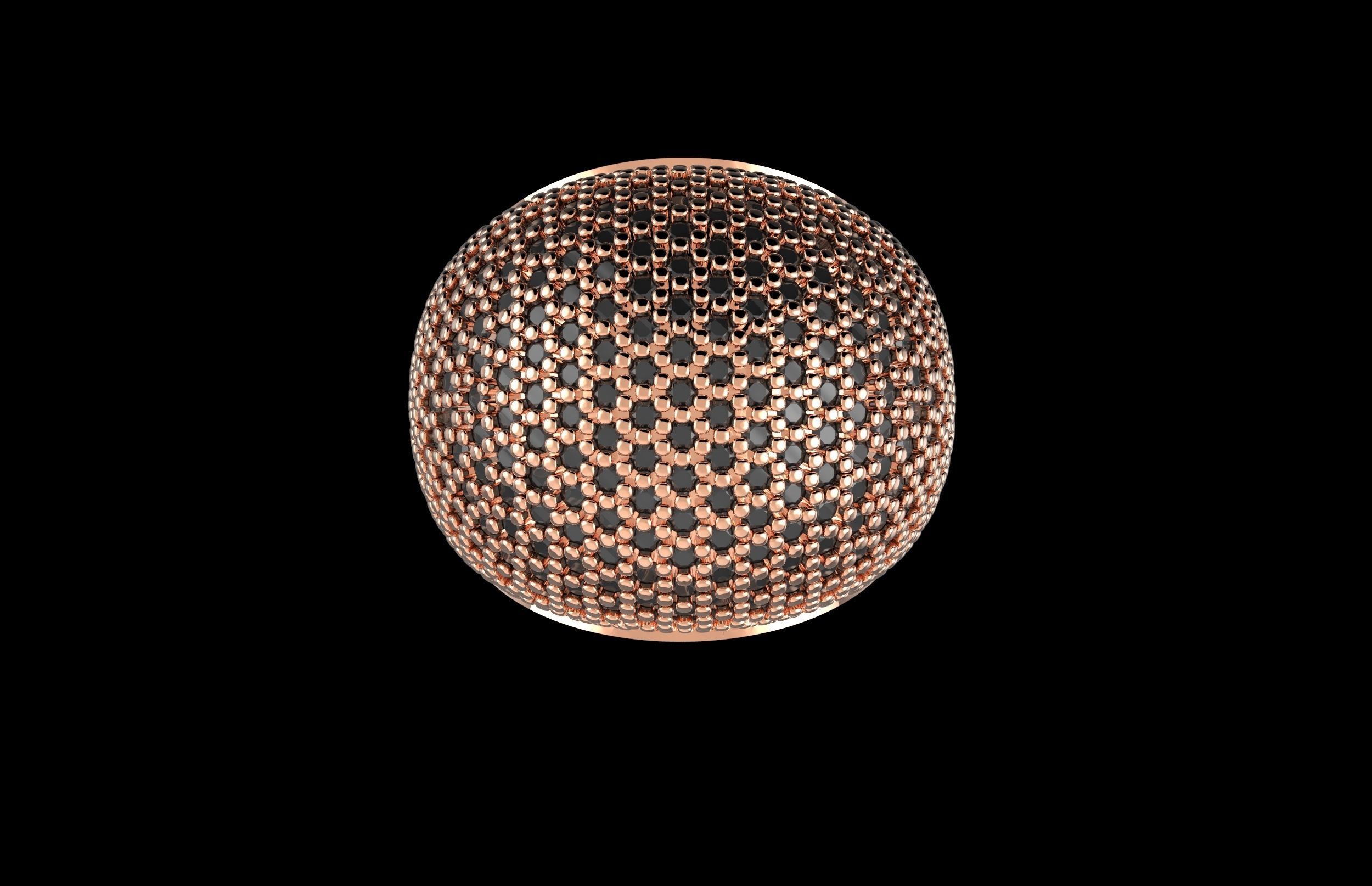  Fashion Ring With Brilliants 3D Print Model 3D print model_4