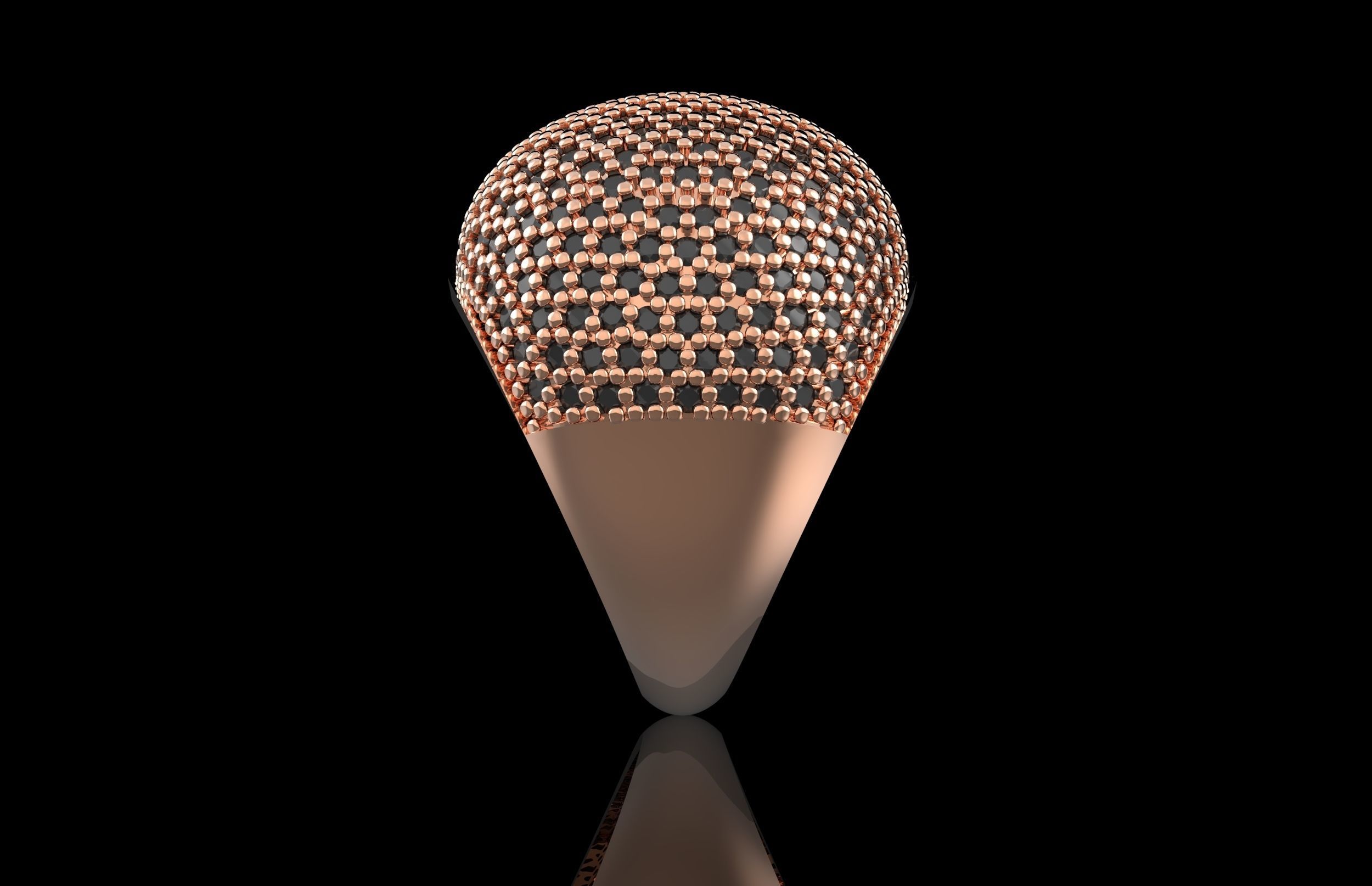  Fashion Ring With Brilliants 3D Print Model 3D print model_3