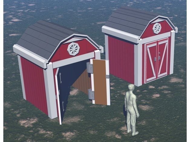 HO Scale American Backyard Shed Type 2 Free 3D print model_16