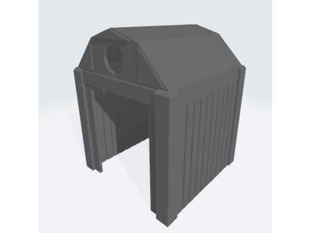 HO Scale American Backyard Shed Type 2 Free 3D print model_13