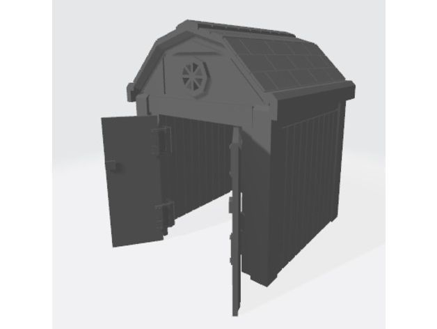 HO Scale American Backyard Shed Type 2 Free 3D print model_10
