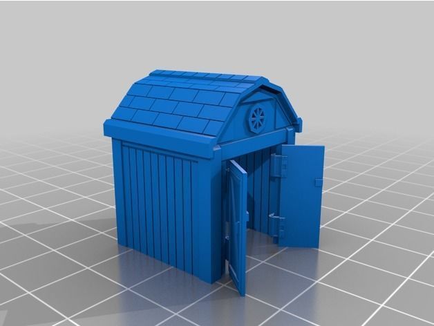 HO Scale American Backyard Shed Type 2 Free 3D print model_2