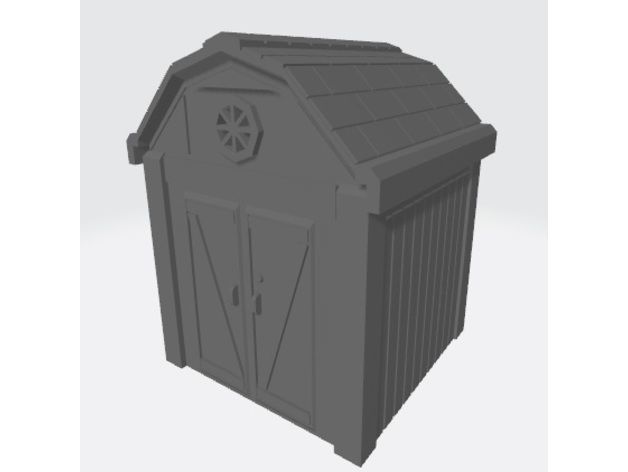 HO Scale American Backyard Shed Type 2 Free 3D print model_9