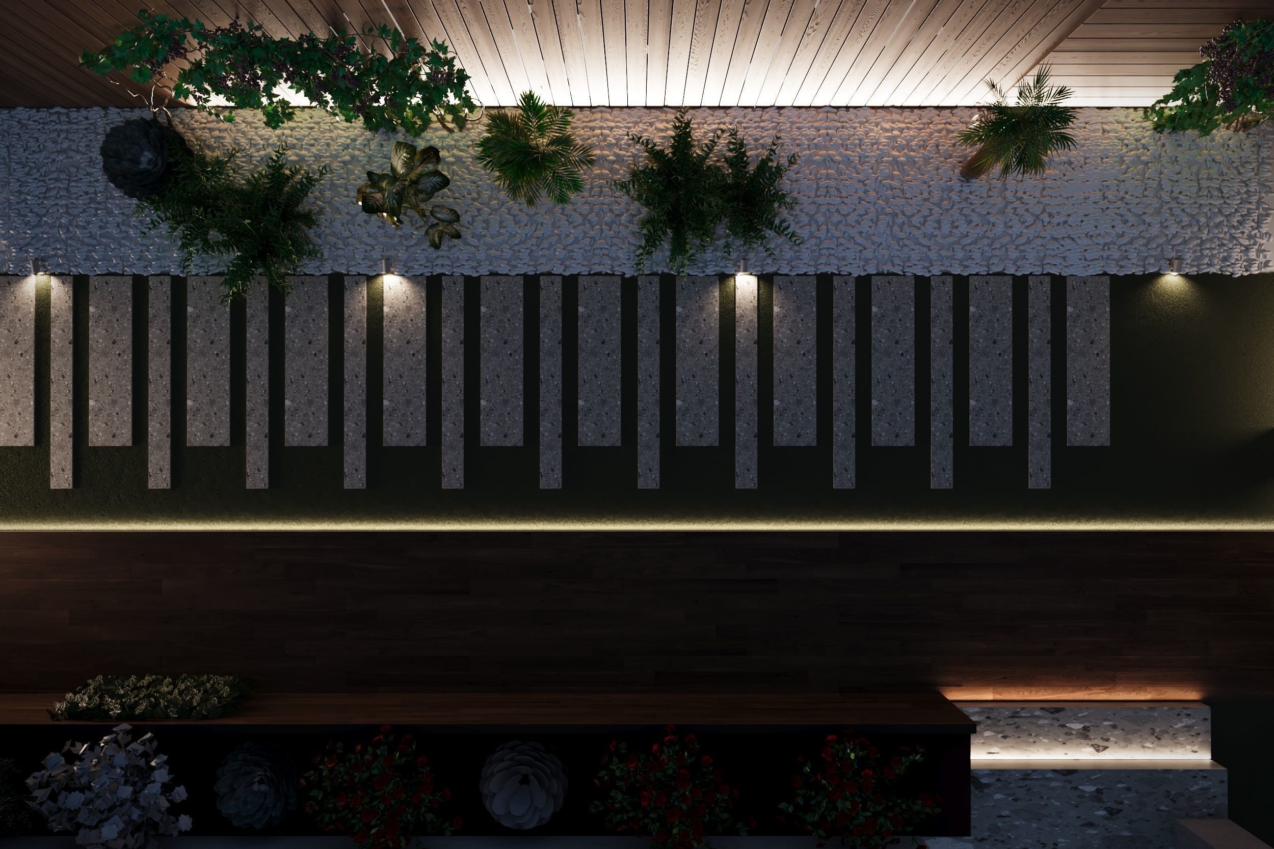 Linear Backyard Garden 3d model 3D model_6