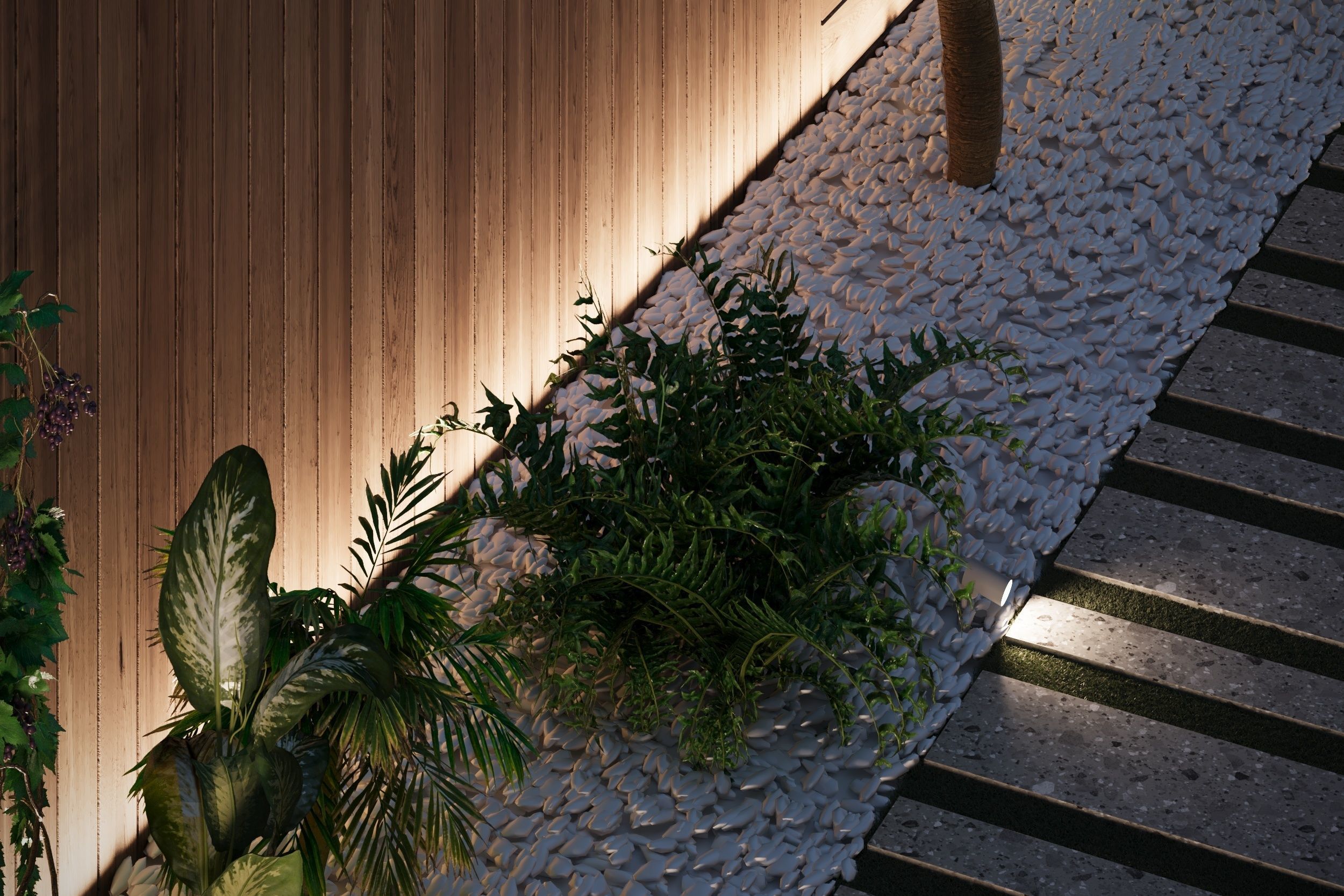 Linear Backyard Garden 3d model 3D model_5