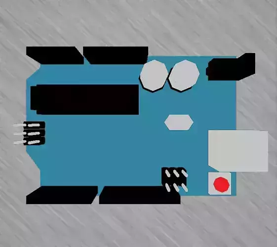 Arduino Uno Low-poly 3D model