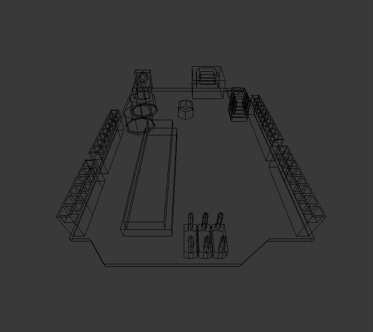Arduino Uno Low-poly 3D model_34