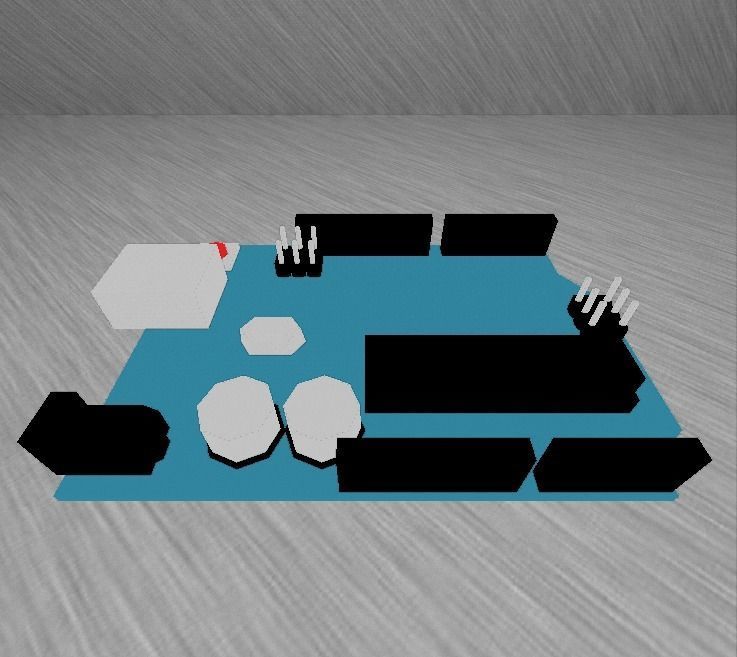 Arduino Uno Low-poly 3D model_14