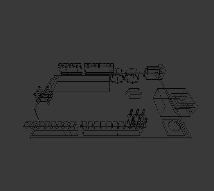 Arduino Uno Low-poly 3D model_26