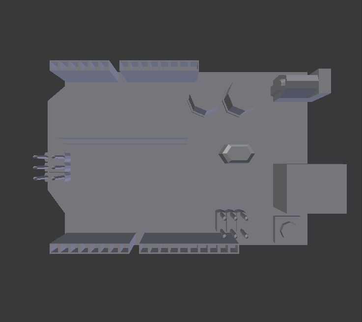 Arduino Uno Low-poly 3D model_27