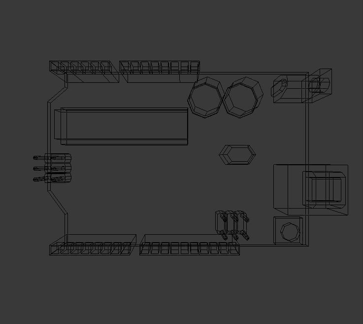 Arduino Uno Low-poly 3D model_28