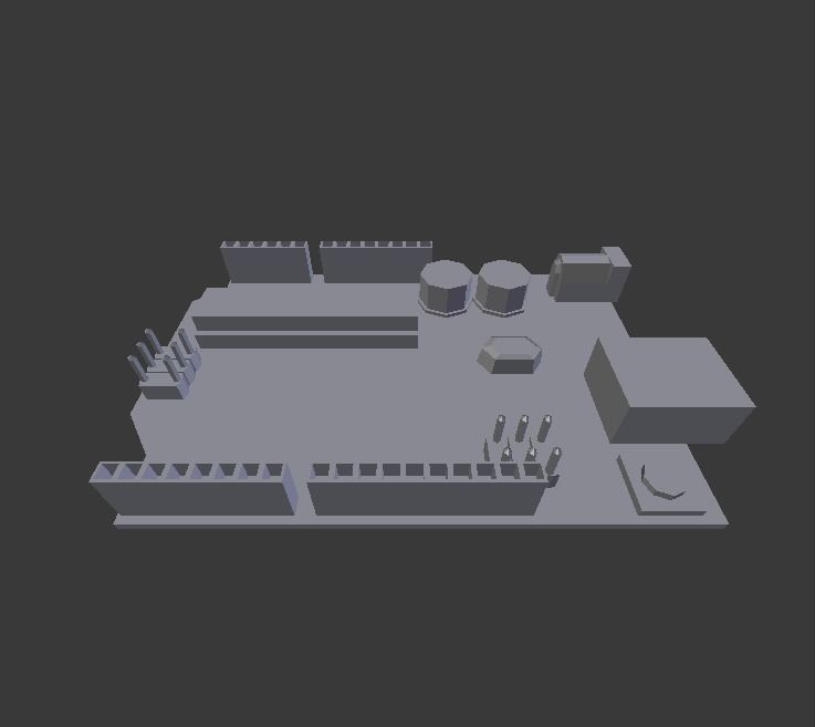 Arduino Uno Low-poly 3D model_25