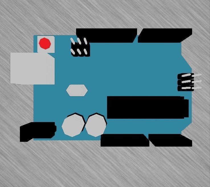 Arduino Uno Low-poly 3D model_15