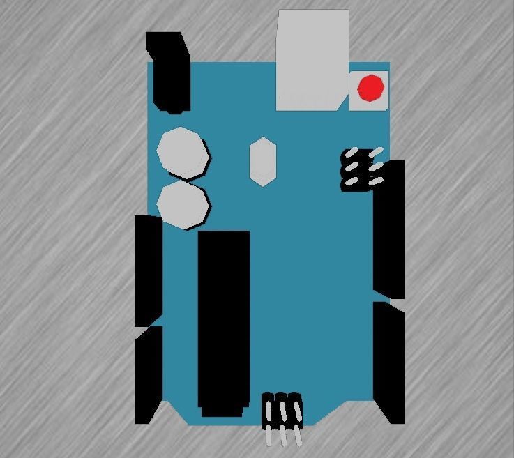 Arduino Uno Low-poly 3D model_21