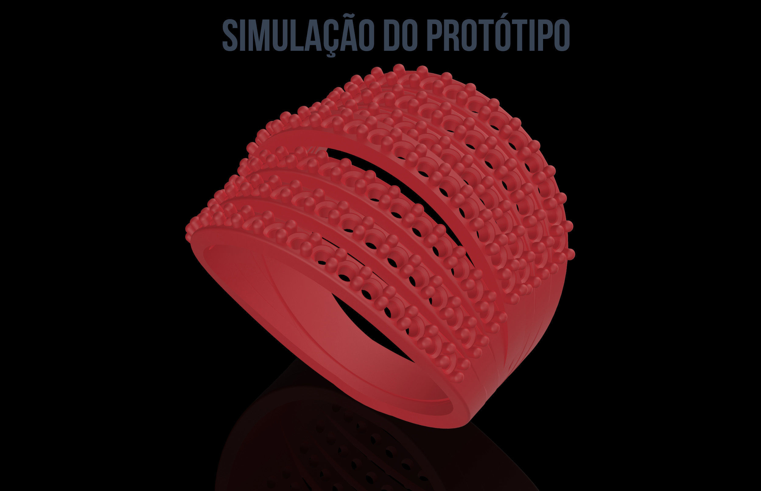 Fashion Ring With Brilliants 3D Print Model 3D print model_5