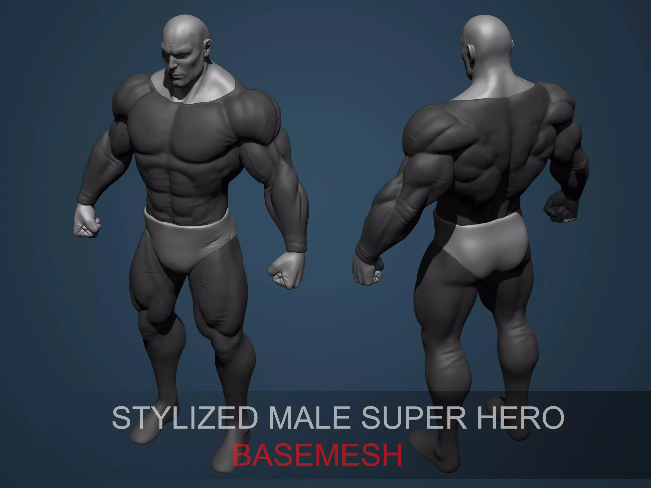 Heroic Male Basemesh 3D model
