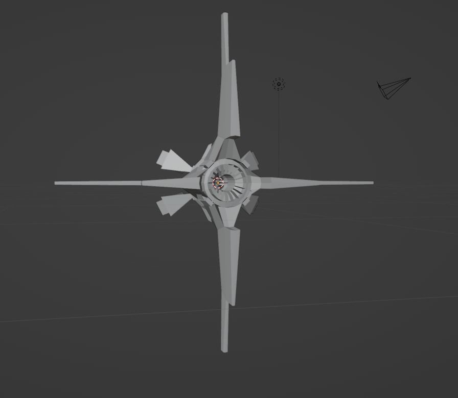 Sci-fi Spaceship 3D model_1