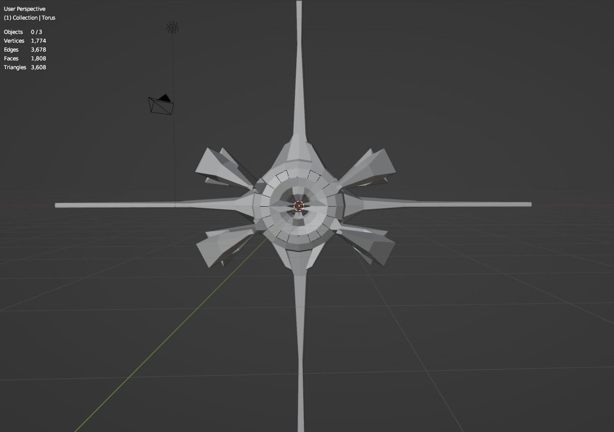 Sci-fi Spaceship 3D model_3