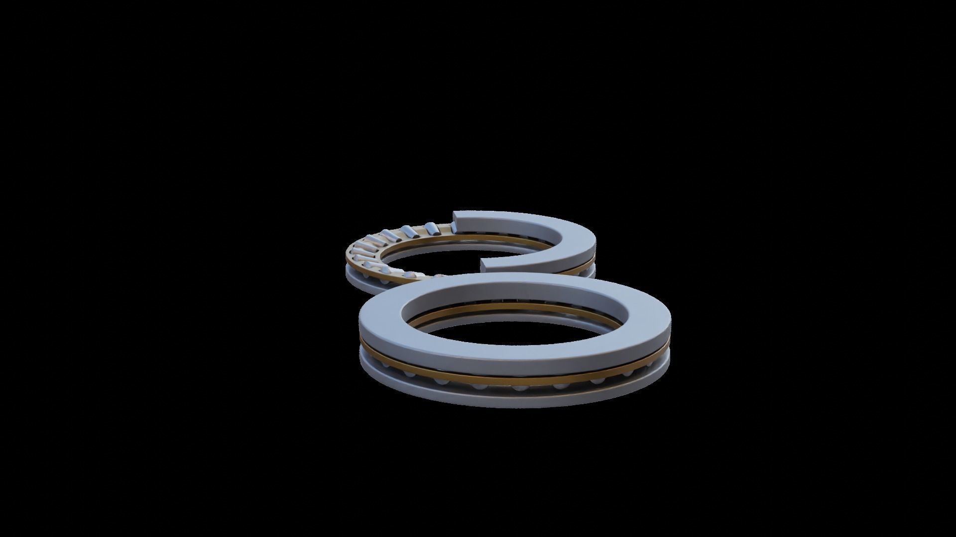 Thrust bearing - Tapered type 3D model_2