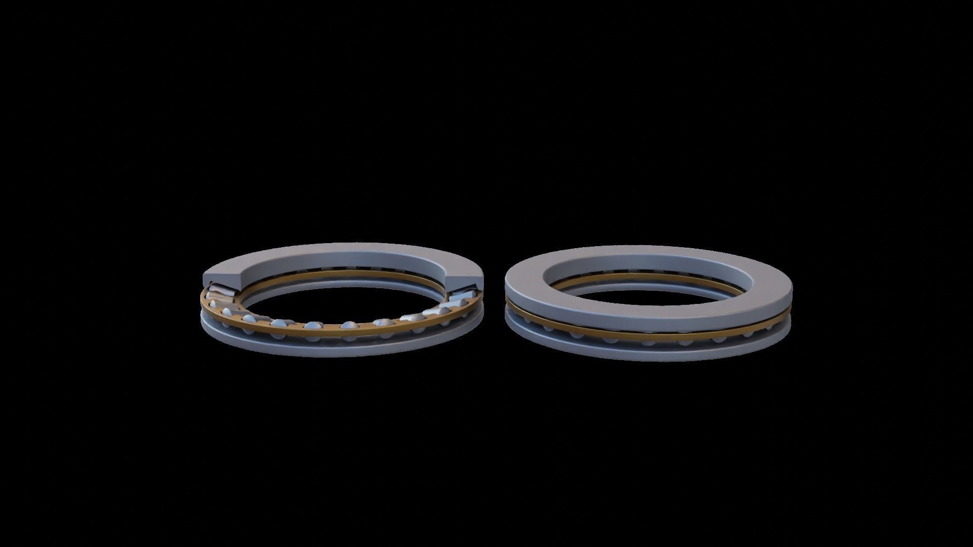 Thrust bearing - Tapered type 3D model_4