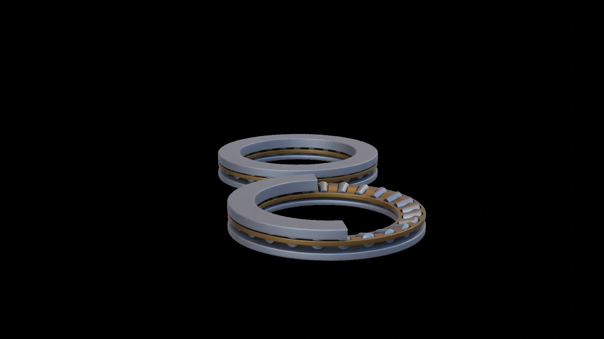 Thrust bearing - Tapered type 3D model_3