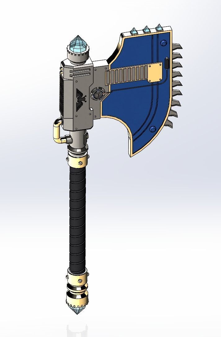 Chainaxe 3D print model_7