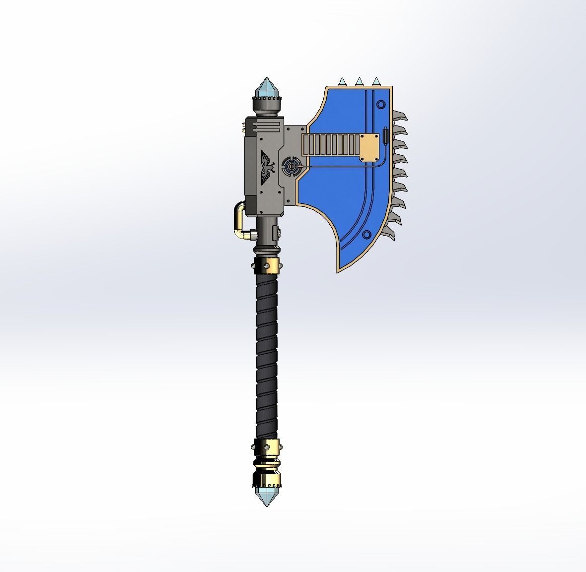 Chainaxe 3D print model_3