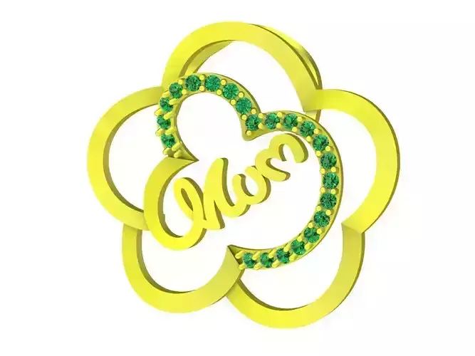 6808 Diamond Rose Pendant For Mum