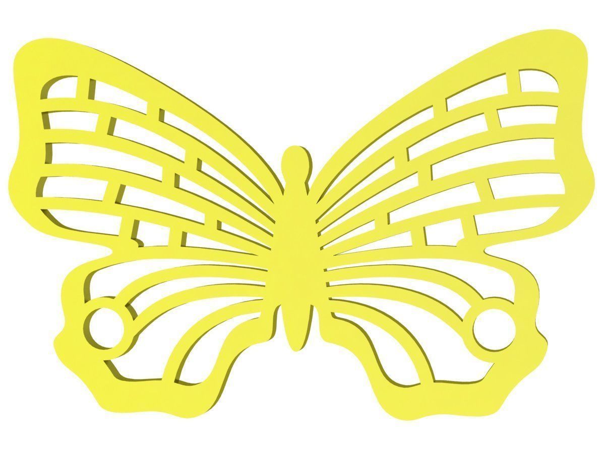 6813 Gold Butterfly Pendant 3D print model_3