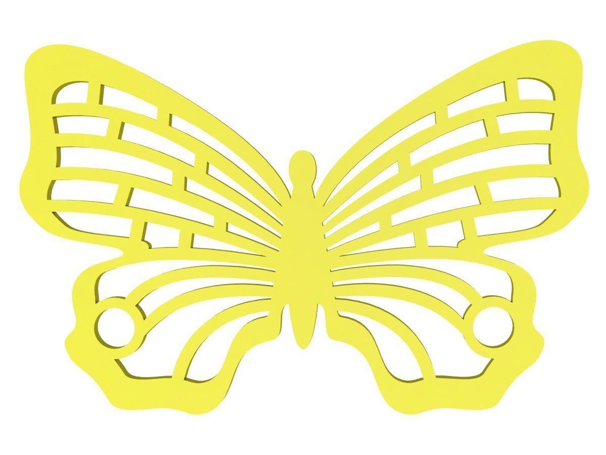 6813 Gold Butterfly Pendant 3D print model_2