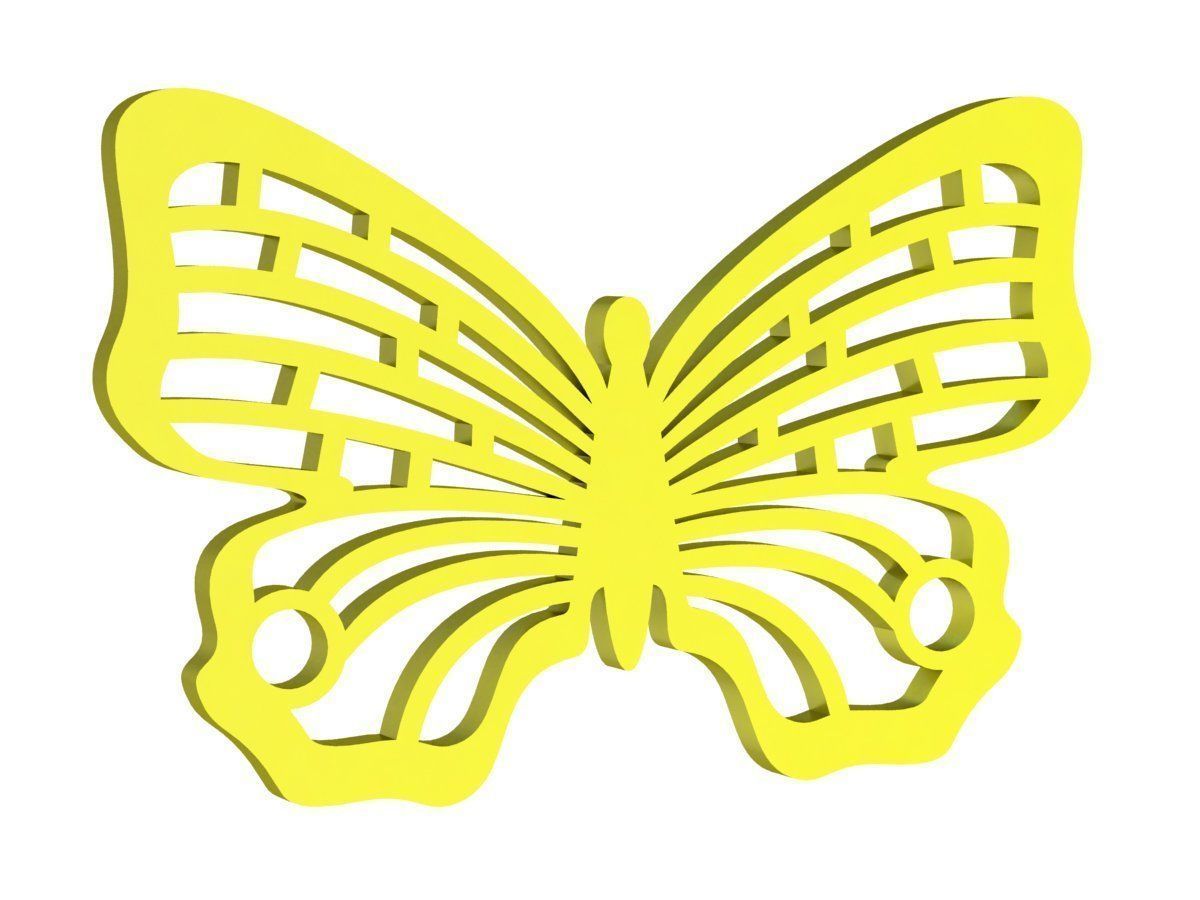 6813 Gold Butterfly Pendant 3D print model_4