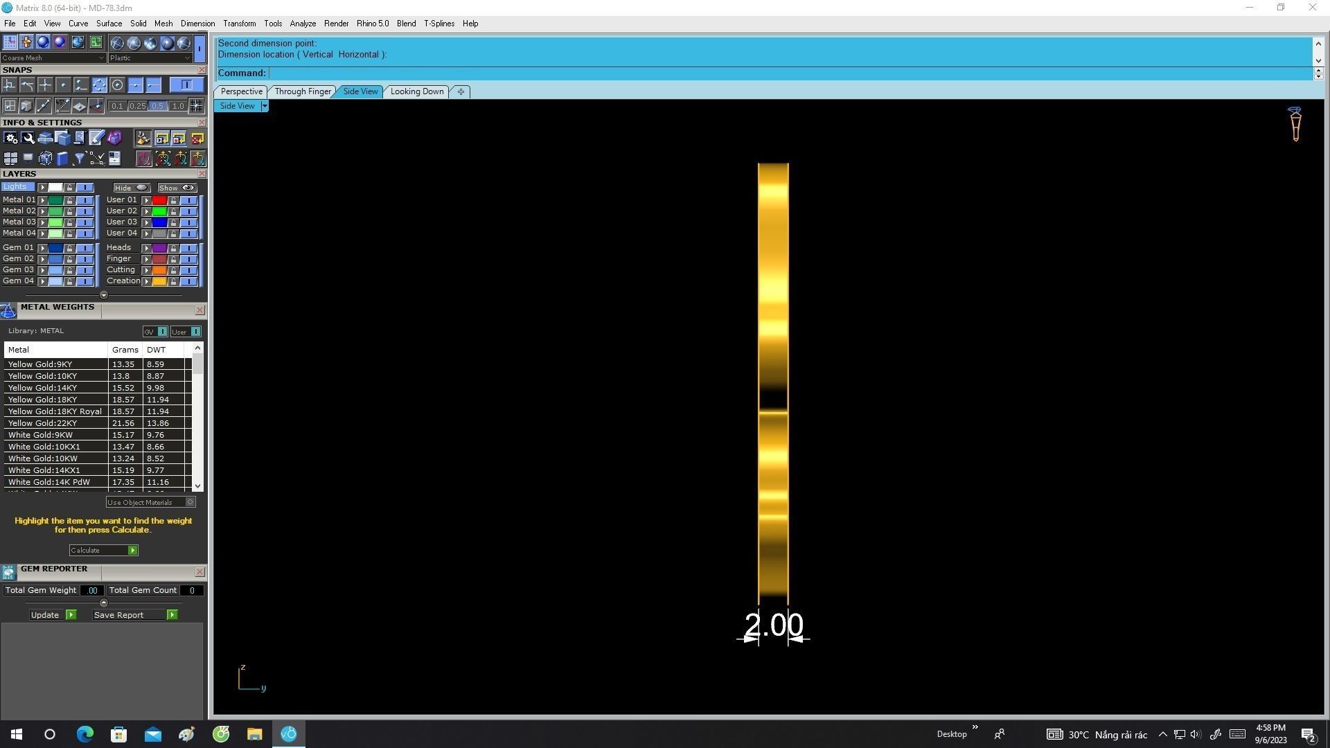 6813 Gold Butterfly Pendant 3D print model_7