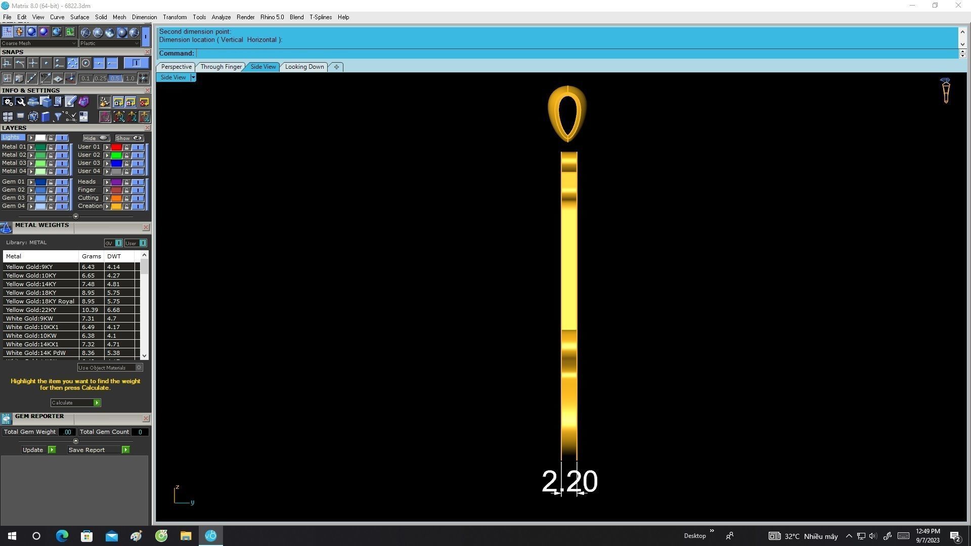 6822 Guita Pendant 3D print model_7