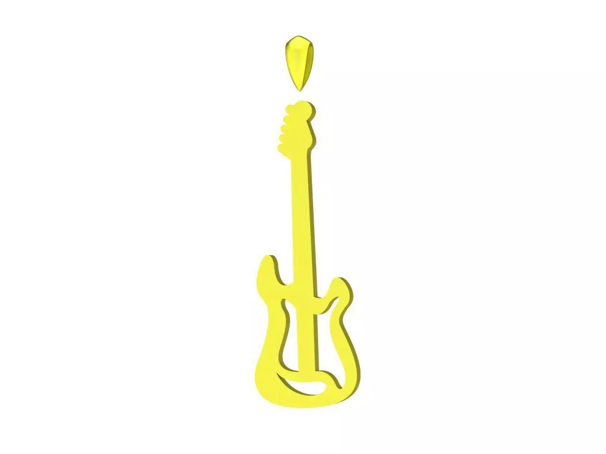 6822 Guita Pendant 3D print model_0