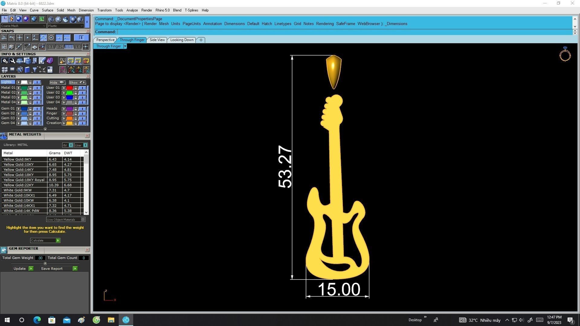 6822 Guita Pendant 3D print model_6