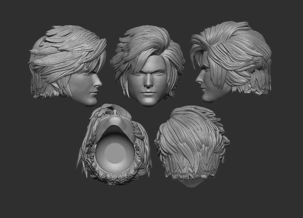 Clive Rosfield - Headsculpt for Action Figures 3D print model_1