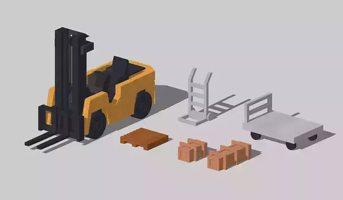 Warehouse Accessories Forklift Cart Pallet by Outland Models