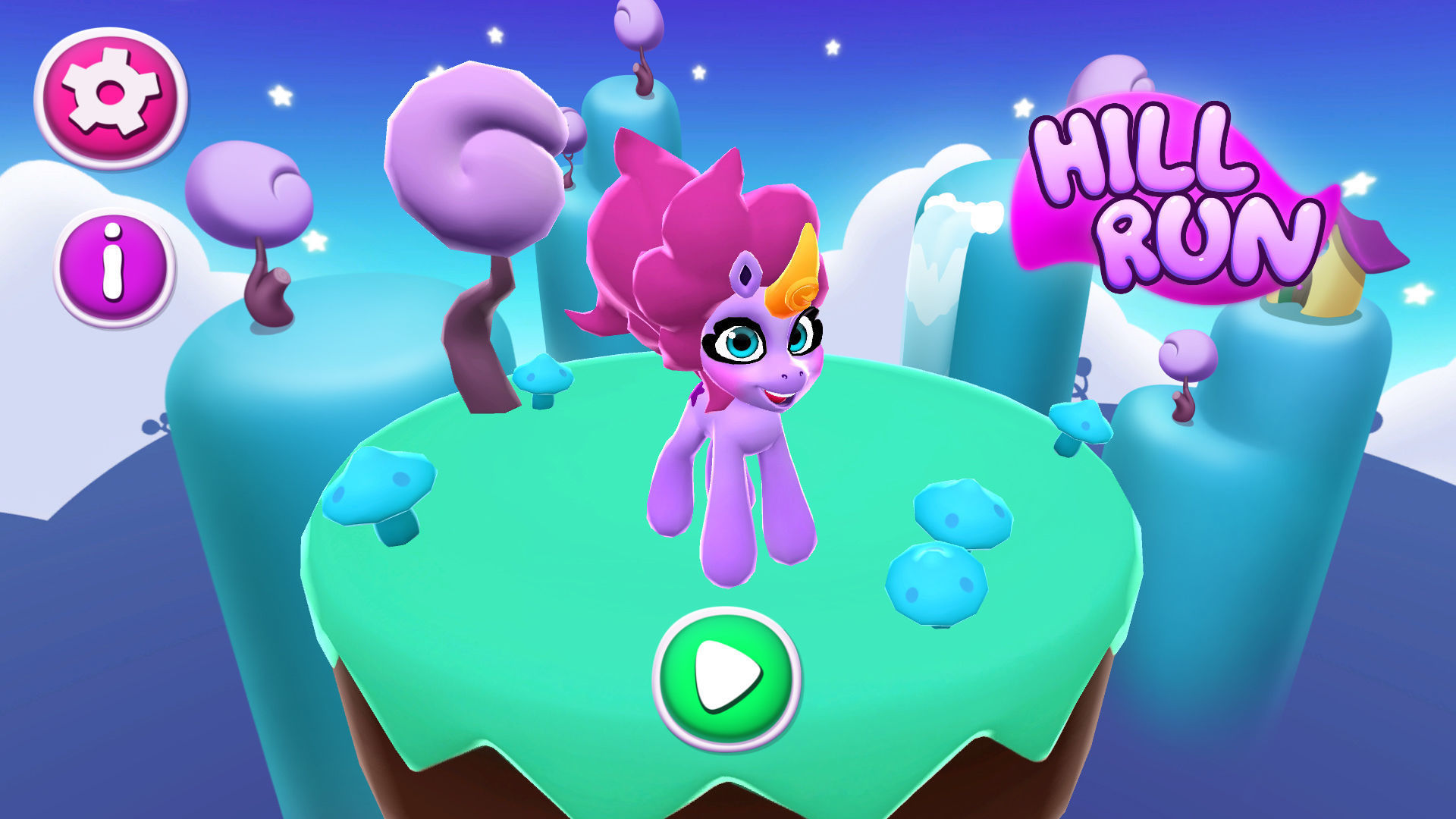 Pony Game character - Purplia Low-poly 3D model_2