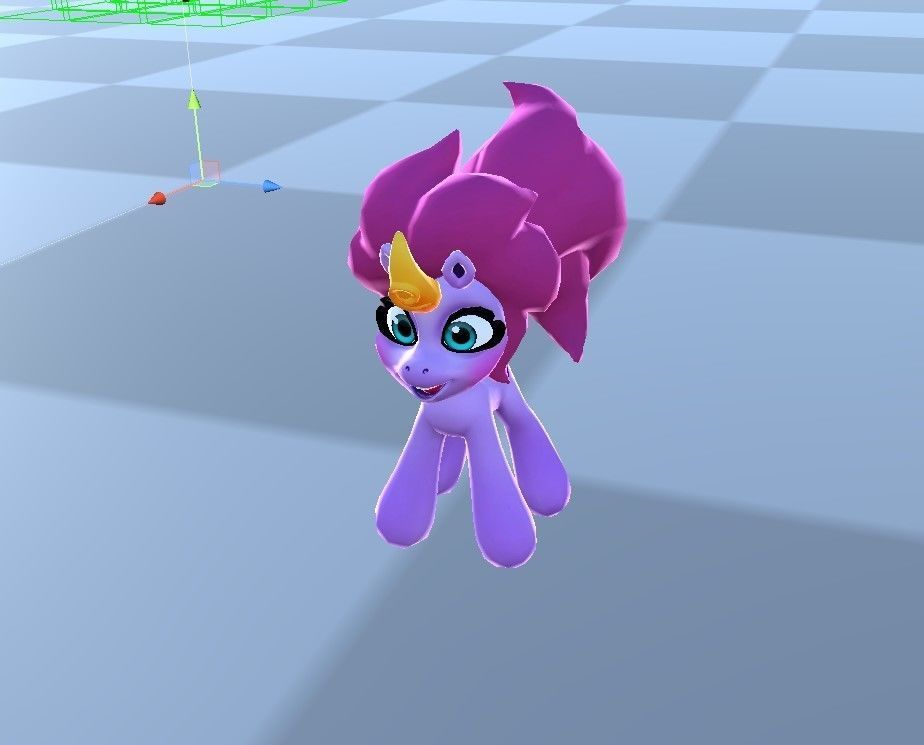 Pony Game character - Purplia Low-poly 3D model_4