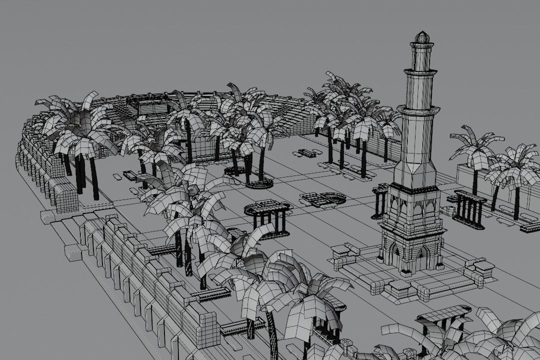 ancient desert arena 3D model_12