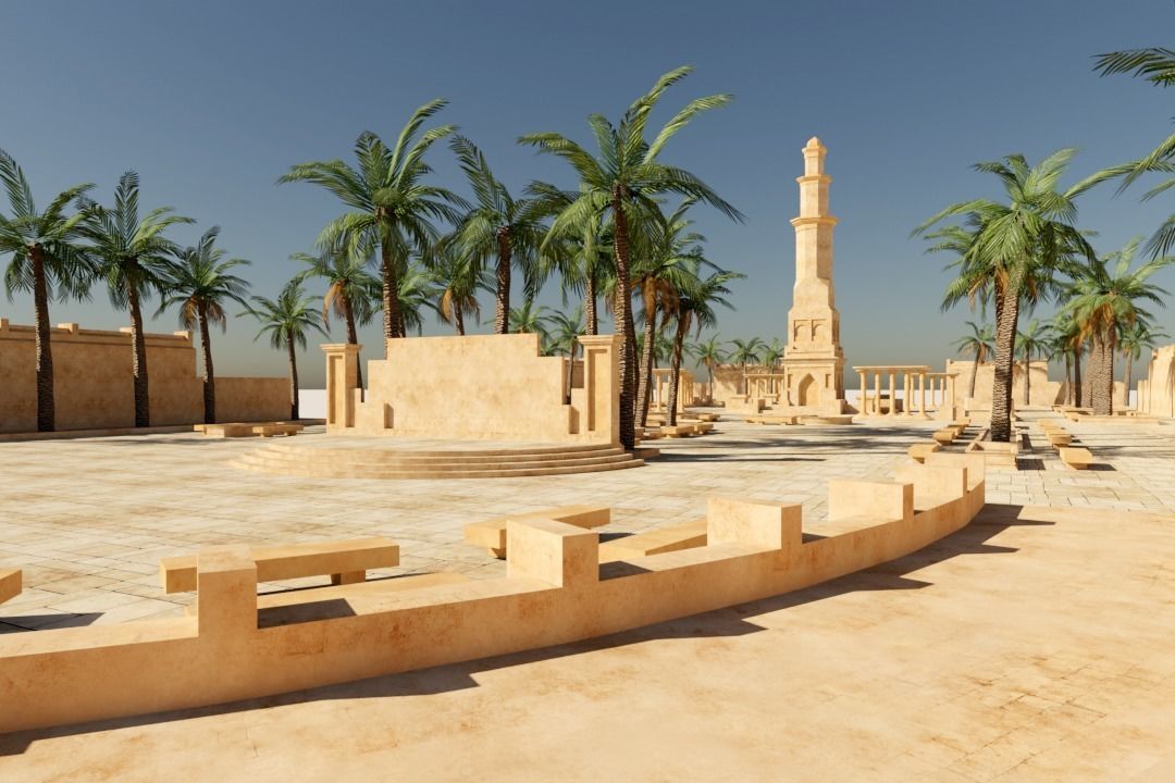 ancient desert arena 3D model_5