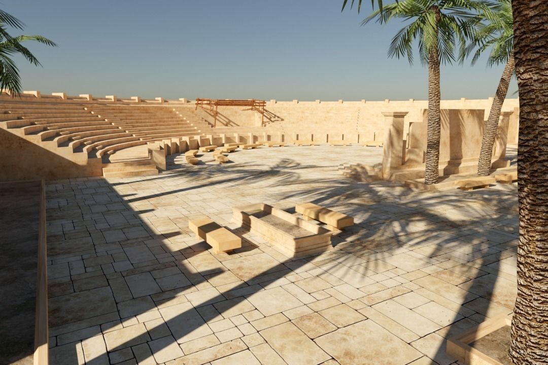 ancient desert arena 3D model_4