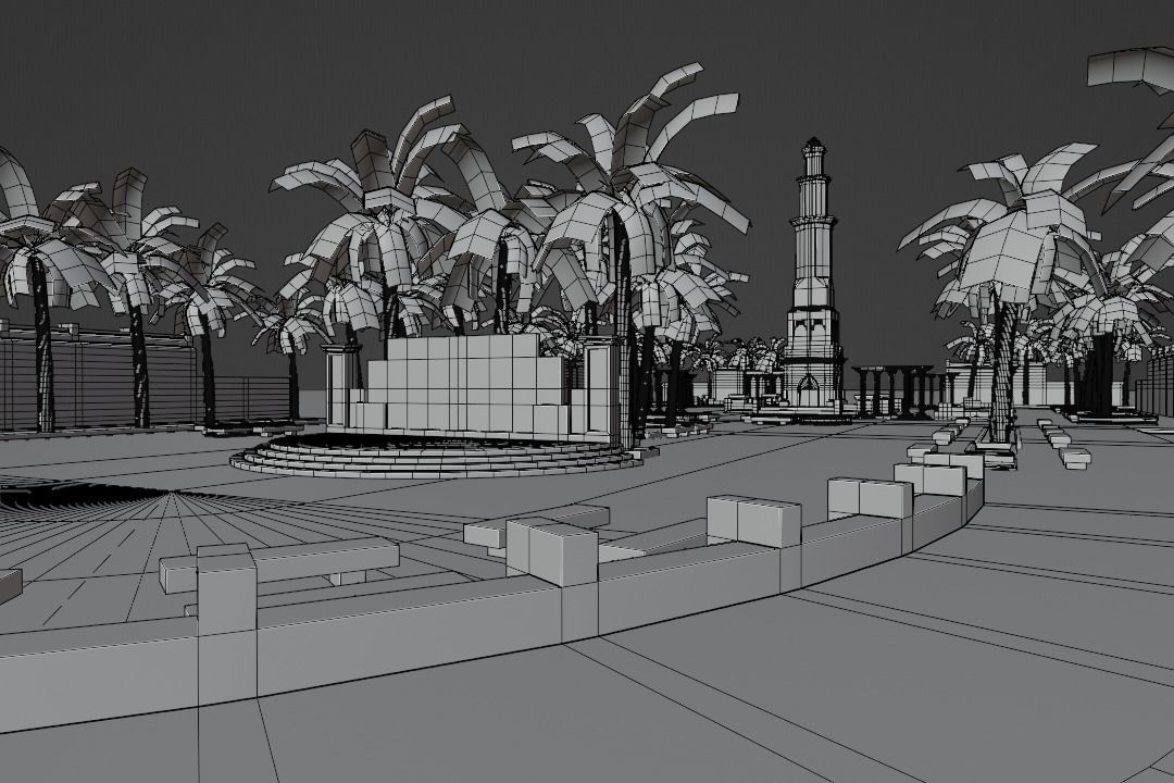 ancient desert arena 3D model_7