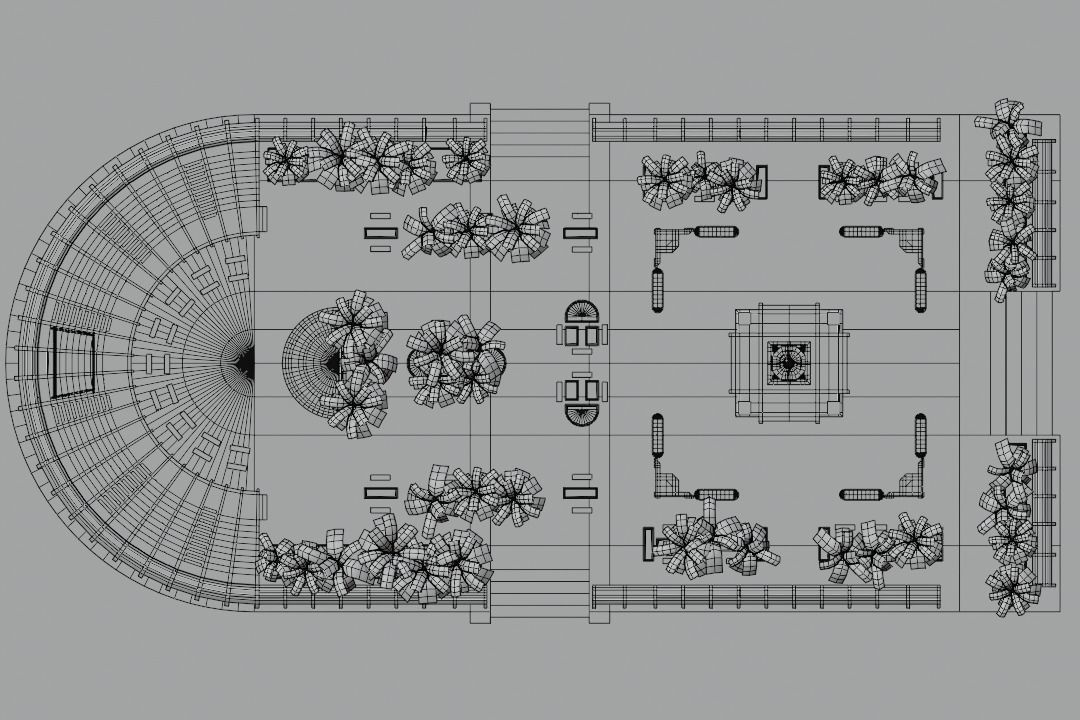 ancient desert arena 3D model_8
