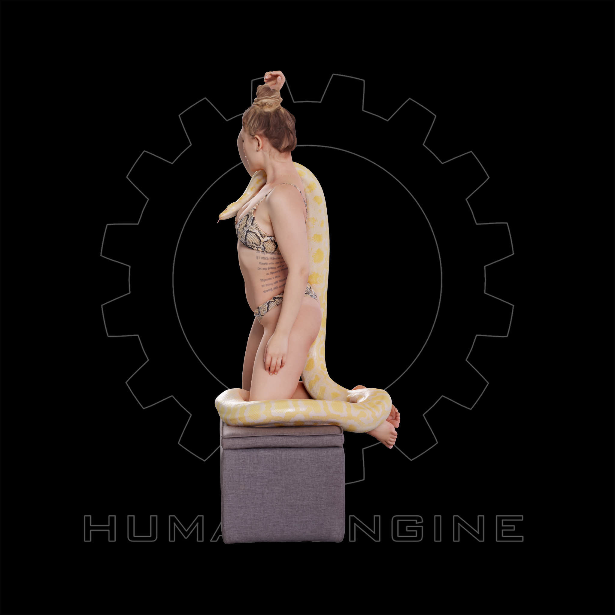 Female Scan - Woman Holding a Snake 103 3D model_13