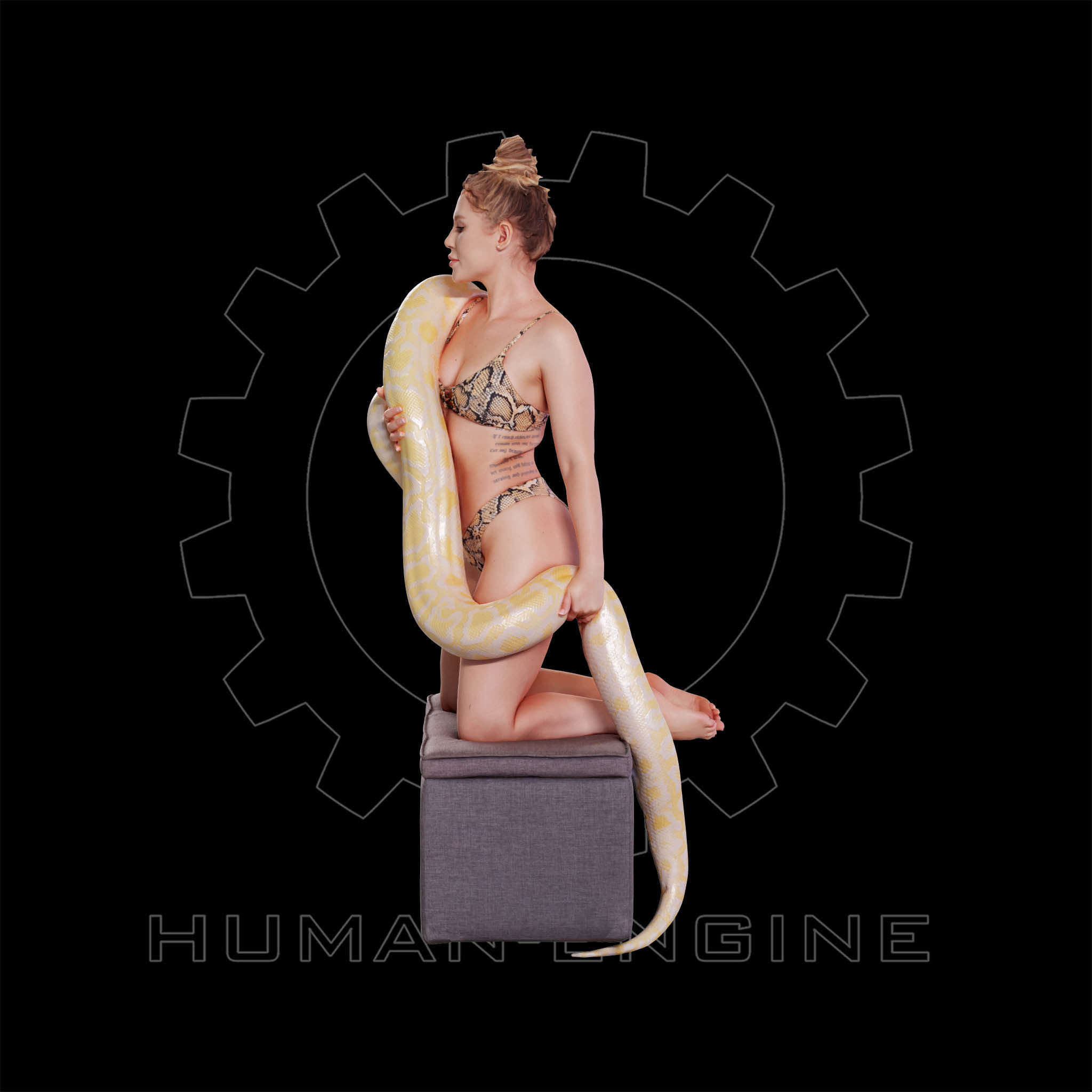 Female Scan - Woman Holding a Snake 126 3D model_13