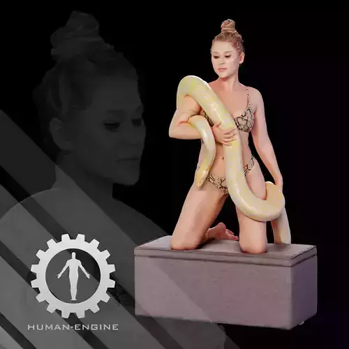 Female Scan - Woman Holding a Snake 126 3D model